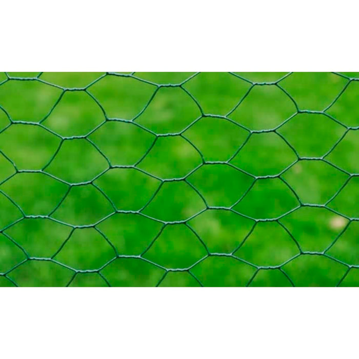 Plasă de sârmă găini, verde, 25 x 0,5 m, cu înveliș PVC - WALTI WALTI