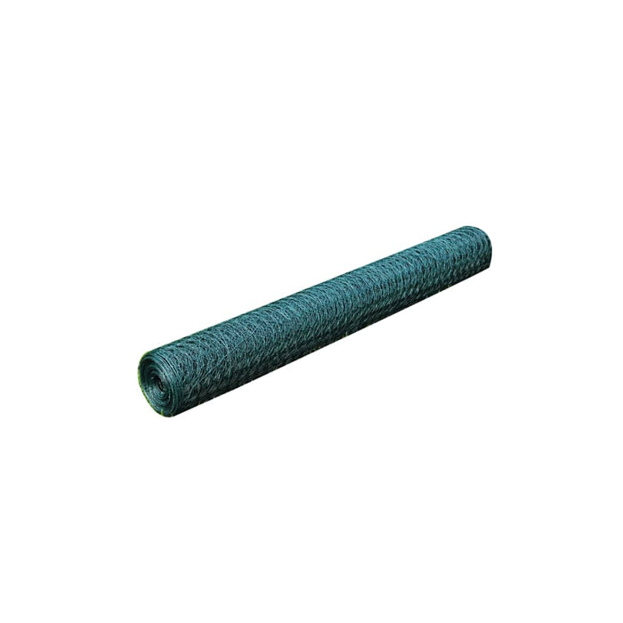 Plasă de sârmă găini, verde, 25 x 0,5 m, cu înveliș PVC - WALTI WALTI