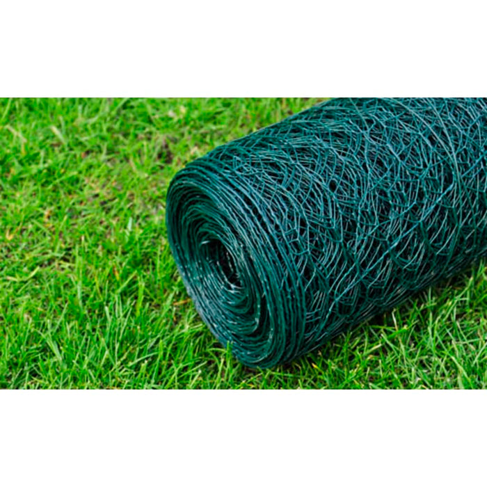 Plasă de sârmă găini, verde, 25 x 0,75 m, cu înveliș PVC - WALTI WALTI