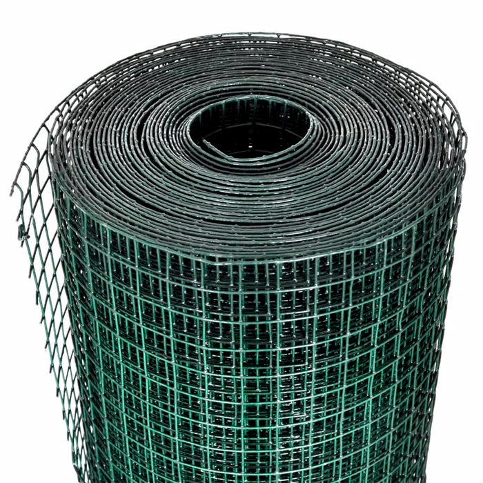 Plasă de sârmă găini, verde, 25 x 1 m, oțel galvanizat cu PVC - WALTI WALTI