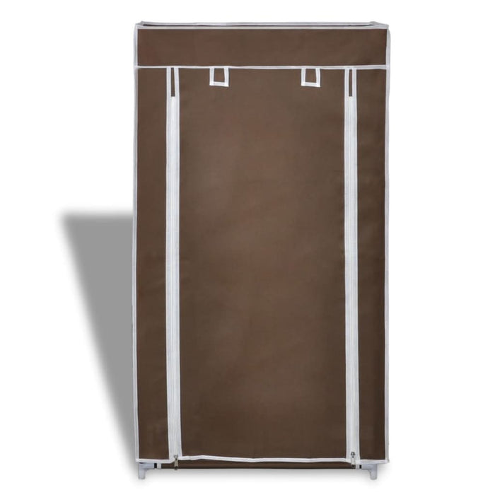 Dulap pantofi din material textil cu capac, maro, 58x28x 106 cm - WALTI WALTI