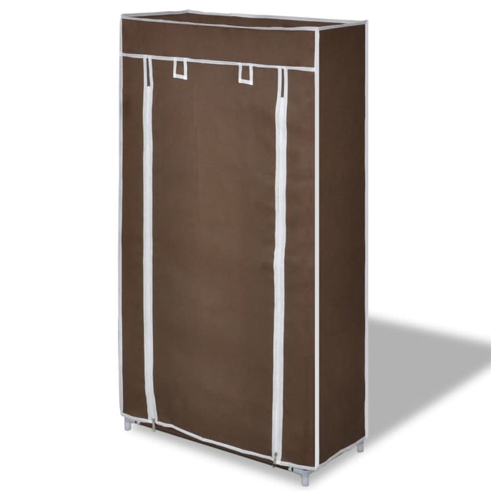 Dulap pantofi din material textil cu capac, maro, 58x28x 106 cm - WALTI WALTI