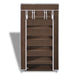 Dulap pantofi din material textil cu capac, maro, 58x28x 106 cm - WALTI WALTI