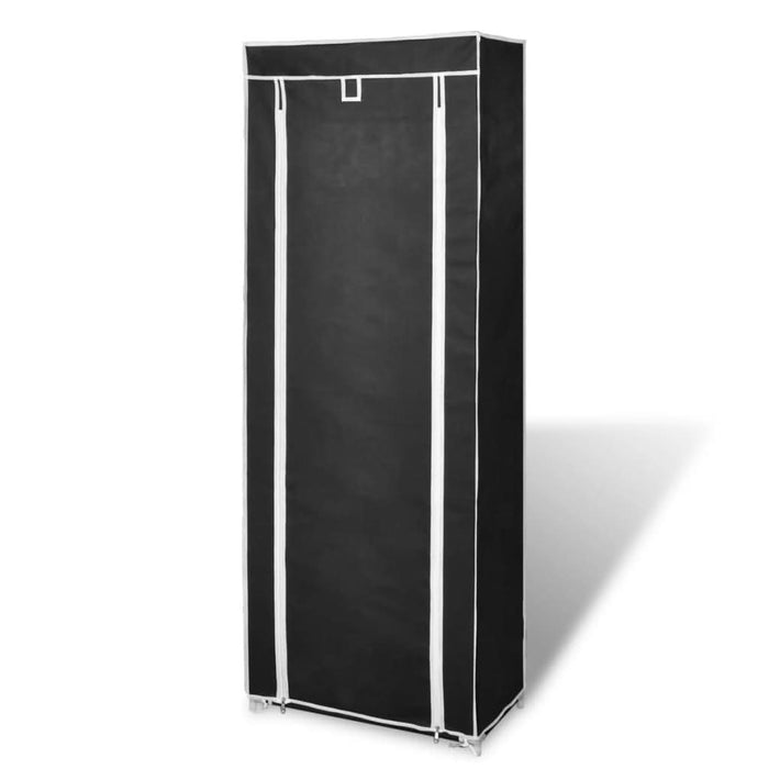 Dulap pantofi material textil cu capac, negru, 57x 29x162 cm - WALTI WALTI