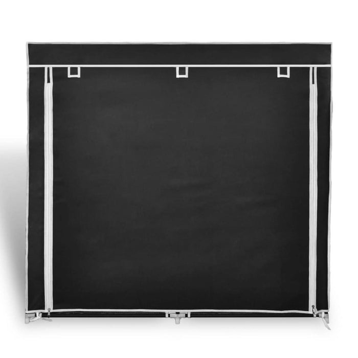 Dulap pantofi material textil cu capac, negru, 115x28x110 cm - WALTI WALTI