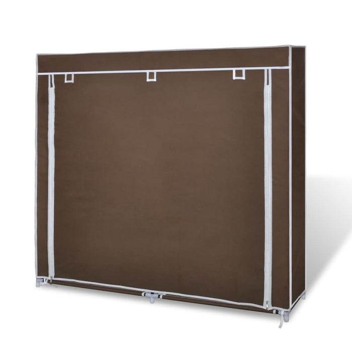 Dulap pantofi din material textil cu capac, maro, 115x28x110 cm - WALTI WALTI