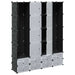 Dulap modular cu 18 compartimente alb și negru 37x146x180,5 cm - WALTI WALTI