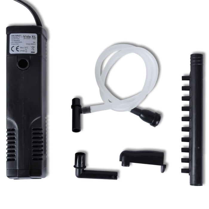 Pompă cu filtru pentru acvariu cu carbon activ, 300L/h - WALTI WALTI