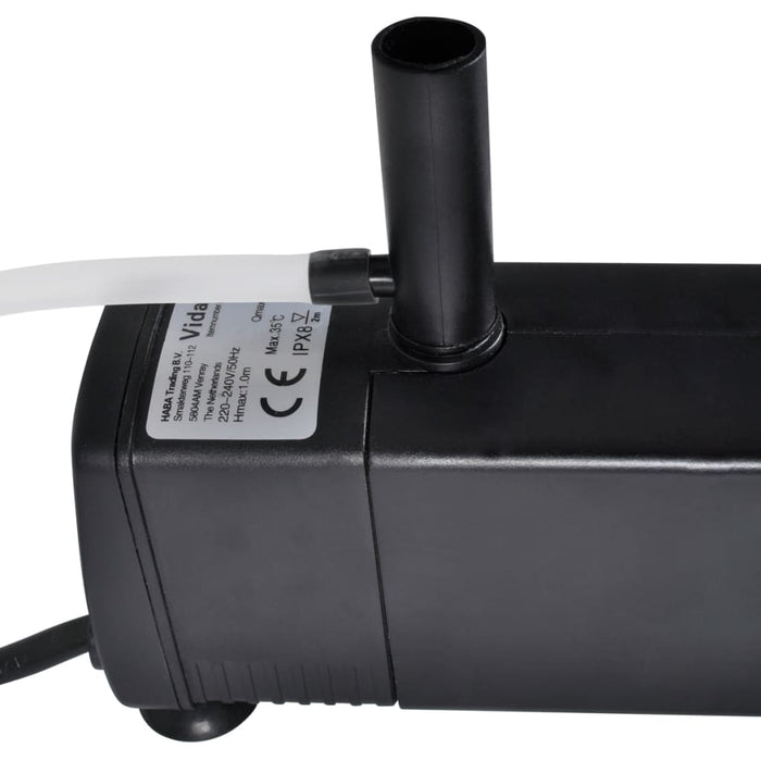 Pompă cu filtru pentru acvariu cu carbon activ, 600L/h - WALTI WALTI