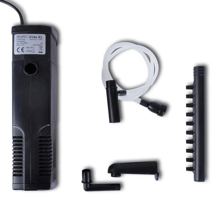 Pompă cu filtru pentru acvariu cu carbon activ, 600L/h - WALTI WALTI