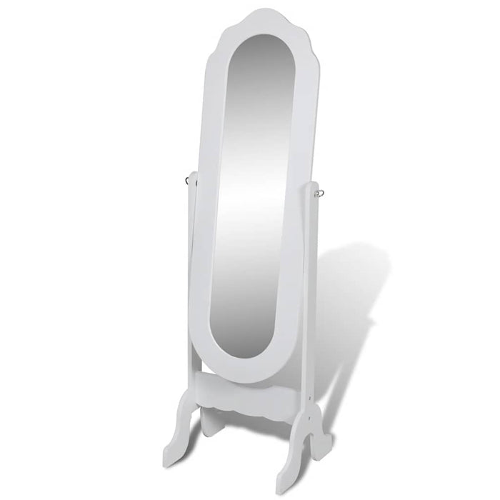 Oglindă de sine stătătoare albă, reglabilă WALTI