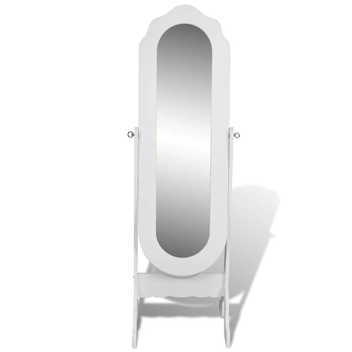 Oglindă de sine stătătoare albă, reglabilă WALTI