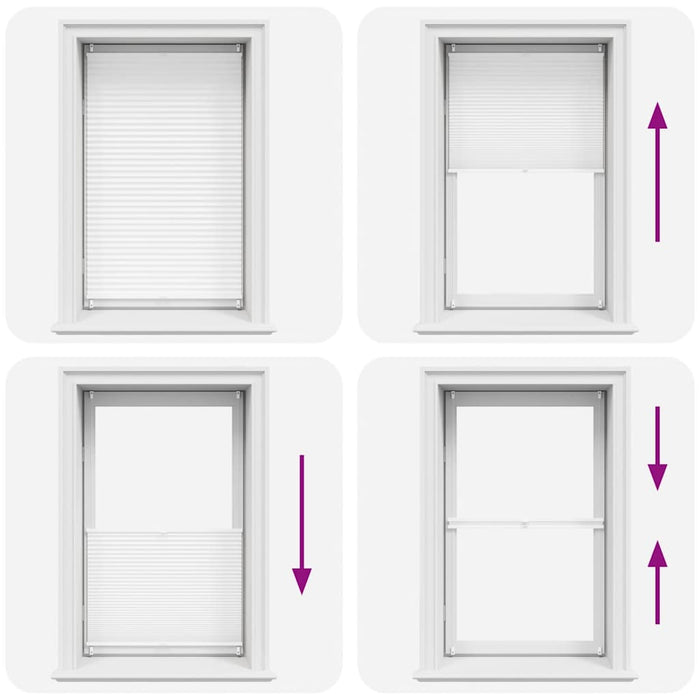 Jaluzea plisse, alb, 70x100 cm, pliuri WALTI