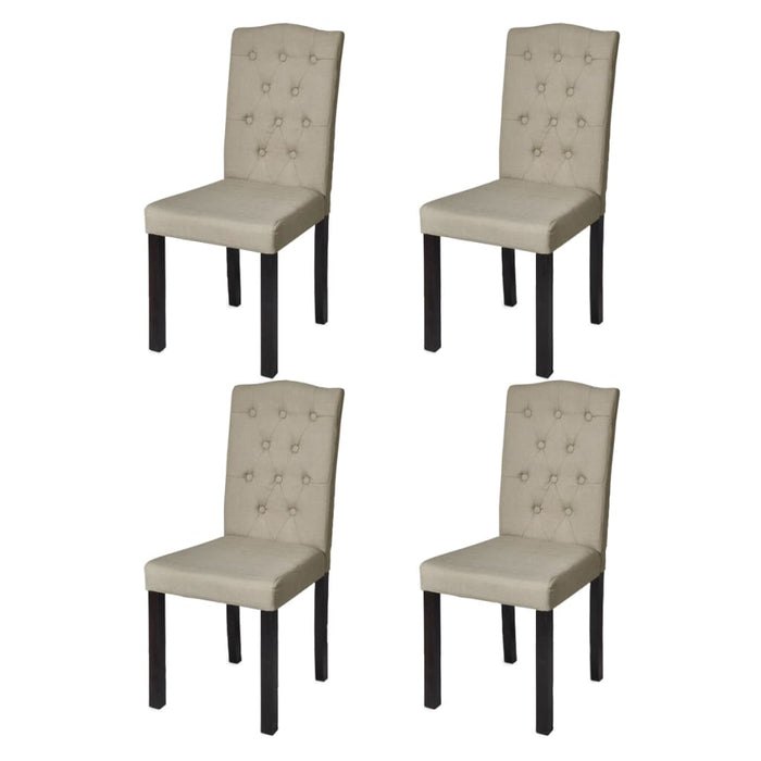 Scaune de bucătărie, 4 buc., cafeniu, material textil - WALTI WALTI