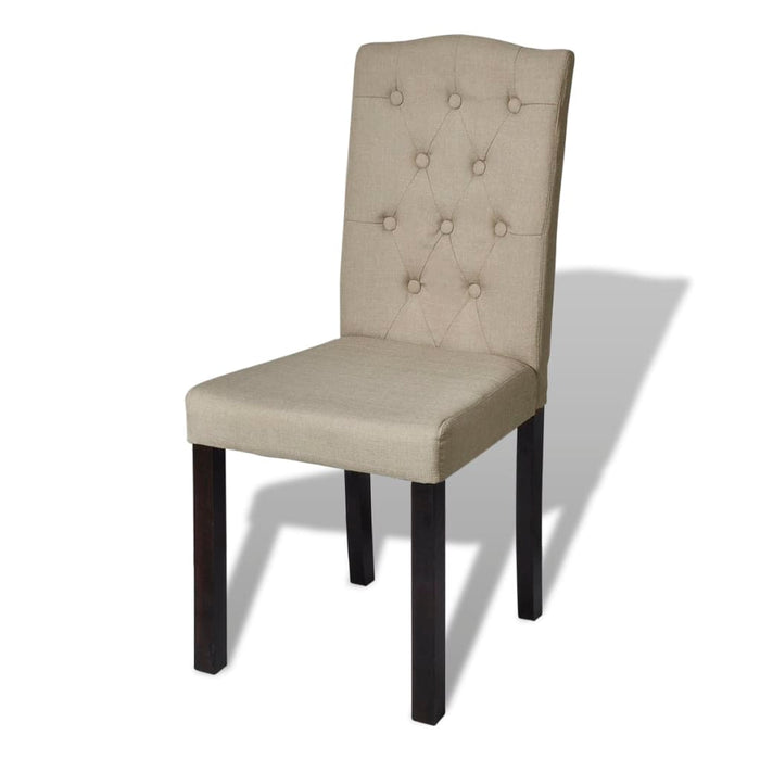 Scaune de bucătărie, 4 buc., cafeniu, material textil - WALTI WALTI
