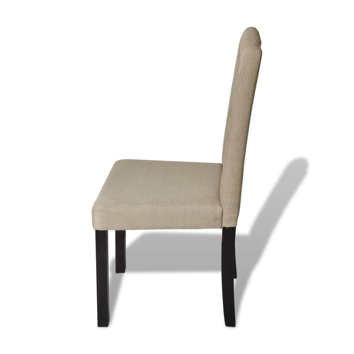 Scaune de bucătărie, 4 buc., cafeniu, material textil - WALTI WALTI