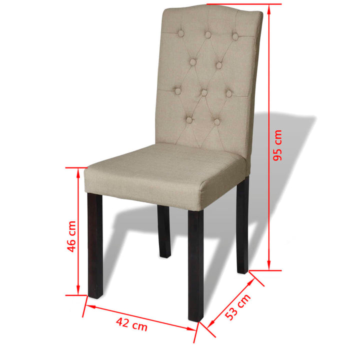 Scaune de bucătărie, 4 buc., cafeniu, material textil - WALTI WALTI