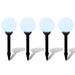 Lămpi de exterior pentru alei LED 4 buc. 15 cm, cu țăruș de sol - WALTI WALTI