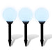 Lămpi de exterior pentru alei LED 3 buc. 20 cm, cu țăruș de sol - WALTI WALTI