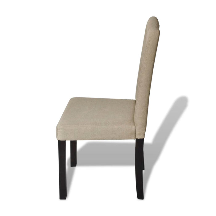 Scaune de bucătărie, 6 buc., cafeniu, material textil - WALTI WALTI