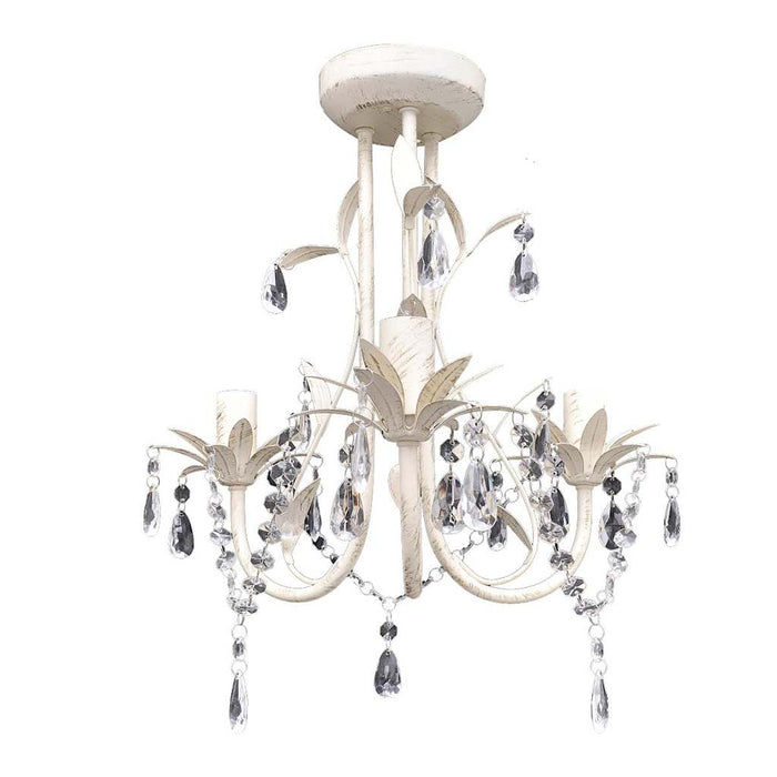 Lampă de plafon suspendată, cristal, candelabru alb elegant - WALTI WALTI