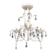 Lampă de plafon suspendată, cristal, candelabru alb elegant - WALTI WALTI