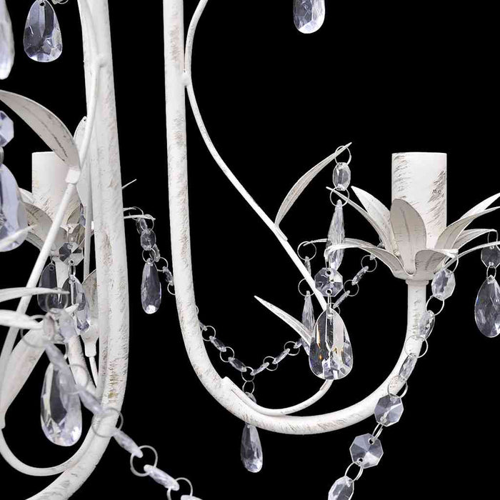 Lampă de plafon suspendată, cristal, candelabru alb elegant - WALTI WALTI
