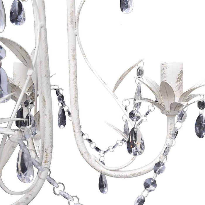 Lampă de plafon suspendată, cristal, candelabru alb elegant - WALTI WALTI