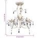 Lampă de plafon suspendată, cristal, candelabru alb elegant - WALTI WALTI