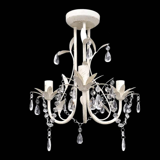 Lampă de plafon suspendată, cristal, candelabru alb elegant - WALTI WALTI