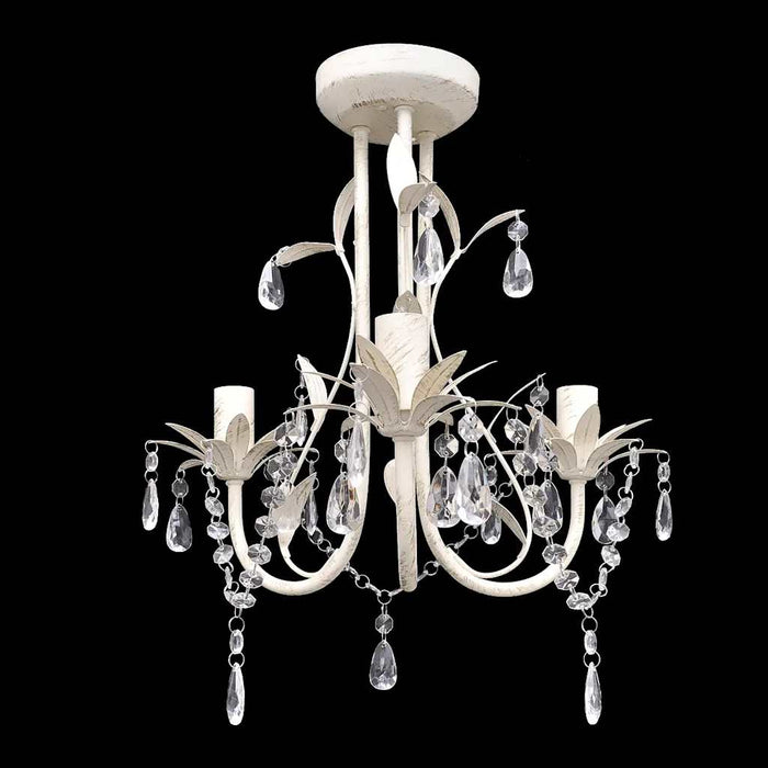 Lampă de plafon suspendată, cristal, candelabru alb elegant - WALTI WALTI