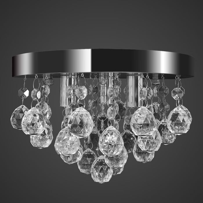 Candelabru cu cristale, design cromat - WALTI WALTI