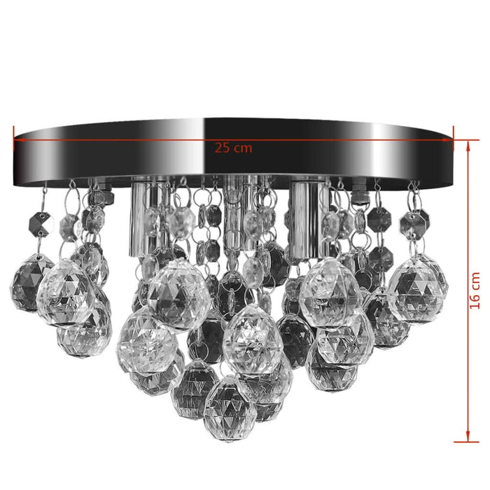 Candelabru cu cristale, design cromat - WALTI WALTI