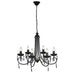 Lampă de tavan Candelabru elegant negru 6 fasunguri pentru becuri - WALTI WALTI