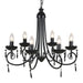 Lampă de tavan Candelabru elegant negru 6 fasunguri pentru becuri - WALTI WALTI