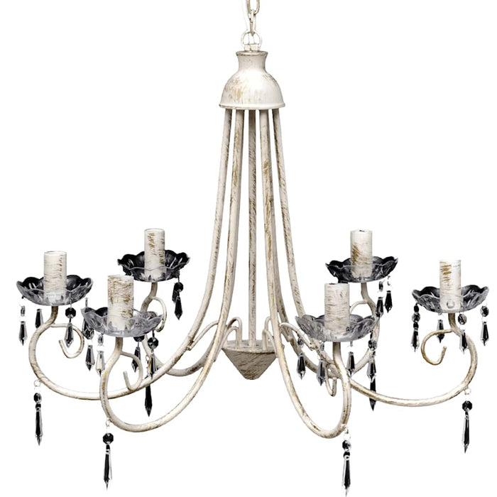 Candelabru elegant cu 6 brațe, Alb WALTI