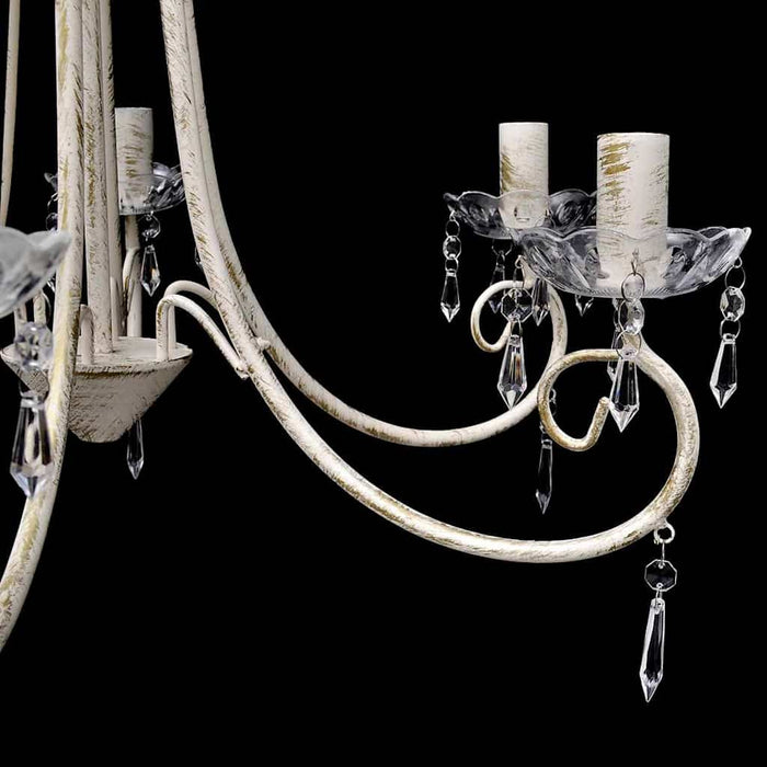 Candelabru elegant cu 6 brațe, Alb WALTI