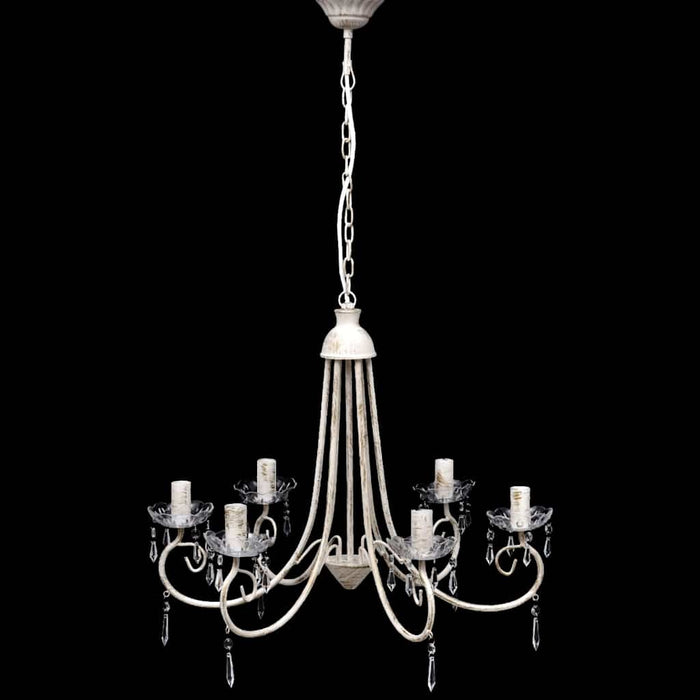 Candelabru elegant cu 6 brațe, Alb WALTI