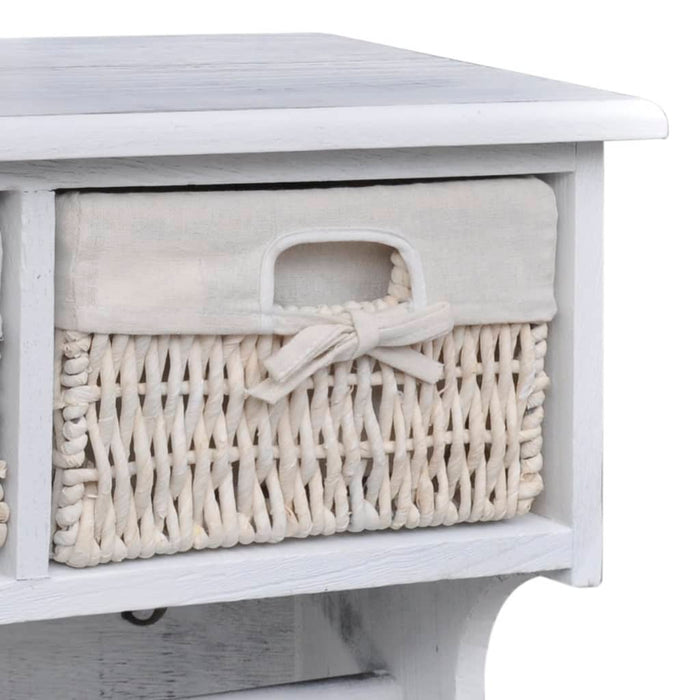 Raft de perete, alb, 60 x 23,5 x 33 cm, lemn de paulownia - WALTI WALTI