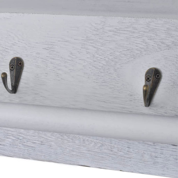 Raft de perete, alb, 60 x 23,5 x 33 cm, lemn de paulownia - WALTI WALTI