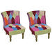 Fotolii franțuzești, 2 buc., model mozaic, material textil - WALTI WALTI