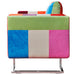 Fotoliu cub, picioare cromate, model Patchwork, material textil - WALTI WALTI