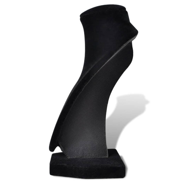 Suport bijuterii flanel pentru colier, negru, 9 x 8,5 x 15 cm, 4 buc - WALTI WALTI