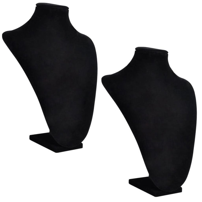 Suport bijuterii flanel pentru colier, negru, 23 x 11,5 x 30 cm, 2 buc - WALTI WALTI