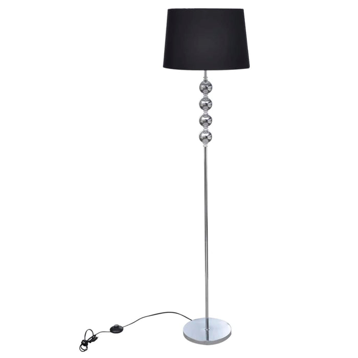 Lampă de podea abajur suport înalt, 4 bile decorative, negru - WALTI WALTI