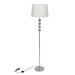 Lampă de podea cu abajur, suport înalt, 4 bile decorative, alb - WALTI WALTI