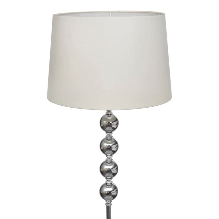 Lampă de podea cu abajur, suport înalt, 4 bile decorative, alb - WALTI WALTI