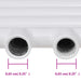 Radiator port-prosop încălzire centrală baie, drept, 500 x 764 mm - WALTI WALTI