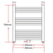 Radiator port-prosop încălzire centrală baie 500x764 mm curbat - WALTI WALTI