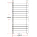 Radiator port-prosop încălzire centrală baie, drept, 600x1200mm - WALTI WALTI
